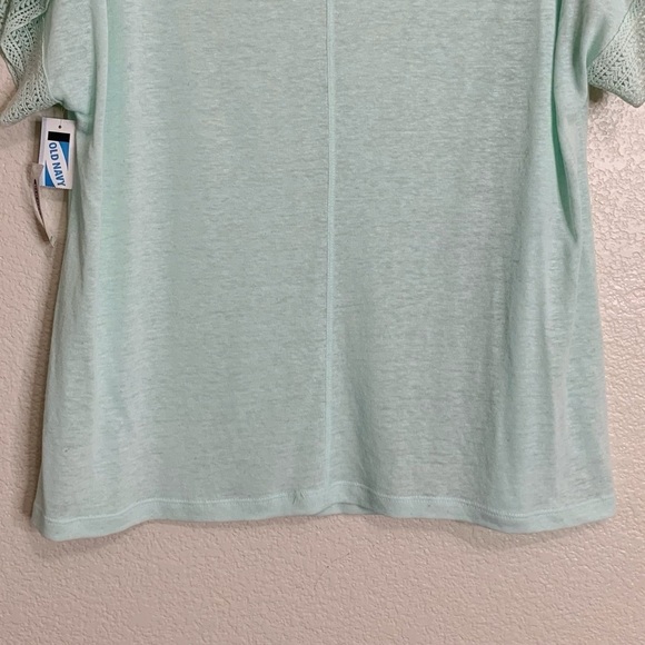 NWT Old Navy Linen Blend Lace Sleeves Lightweight Top, Size 1X - Picture 8 of 12